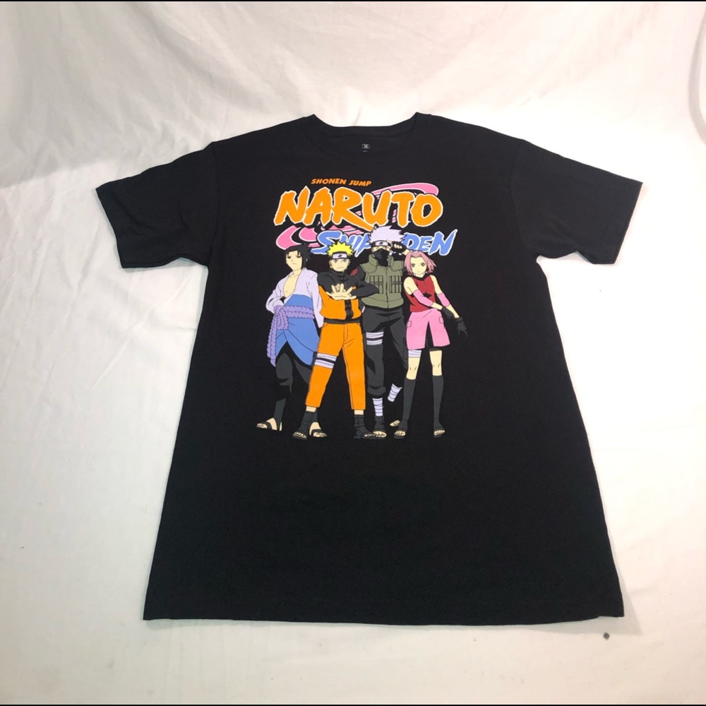 NWOT Men’s Naruto Shippuden Logo Graphic Shirt M - Picture 1 of 4